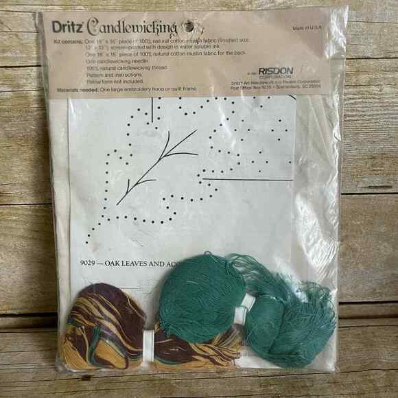 Vintage Oak Leaves and Acorns Candlewicking Kit by Dritz - NWT Fall Craft Kit - Picture 5 of 8